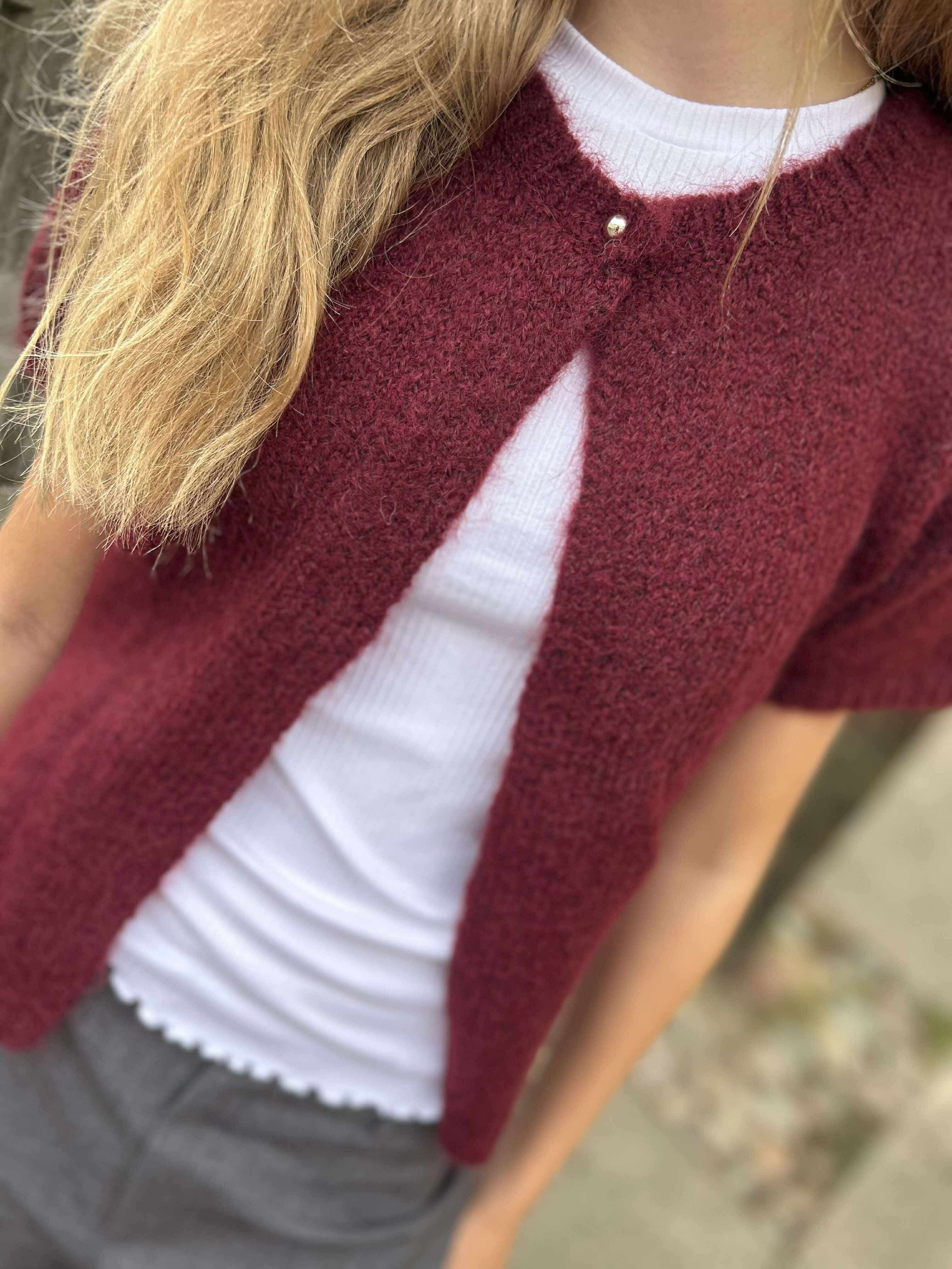 AWSILJA Knit Cardigan - Zinfandel